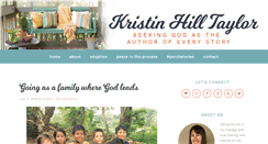 Desktop Screenshot of kristinhilltaylor.com
